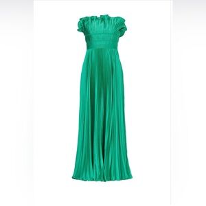 AMUR Emerald Green Pleated Dress